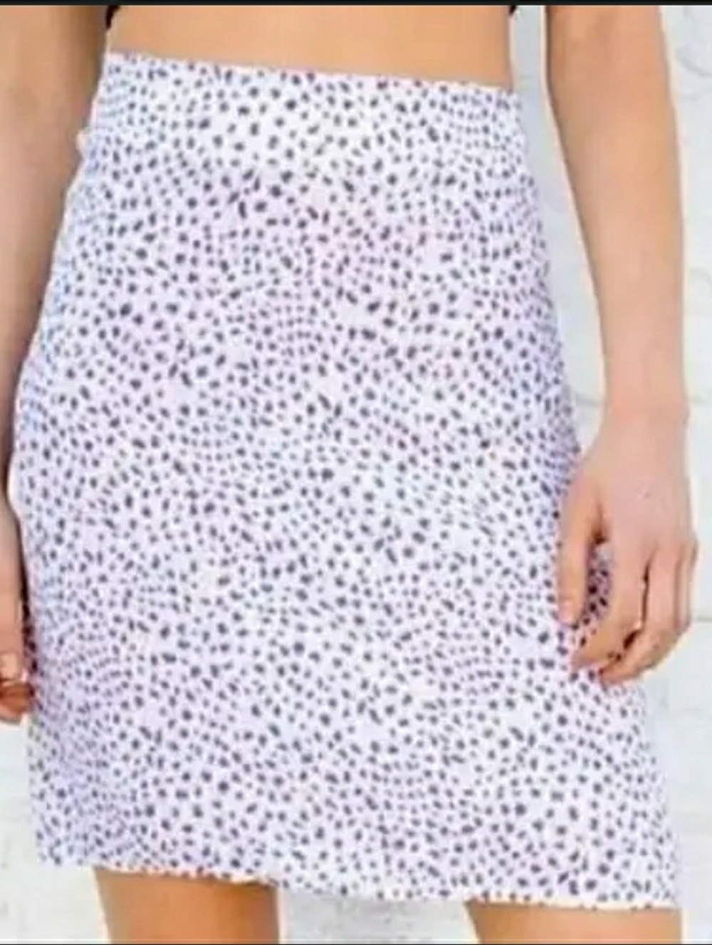 Brandy Melville Clare Mini Skirt In A Purple & White Animal/Cheetah Print